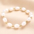 A freshwater pearl bracelet in gold.