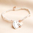 Lisa Angel Ladies' Personalised 50th Birthday Rose Gold and Silver Bead Bracelet