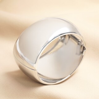 Stainless Steel Hinged Chunky Bangle