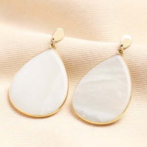 Semi-Precious Aquamarine Teardrop Drop Earrings in Gold