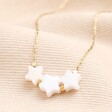 Shooting Stars Pendant Necklace in Gold