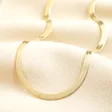A 14ct gold plated stainless steel herringbone necklace
