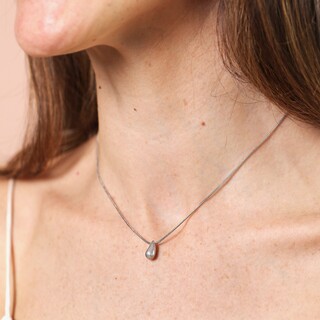 Stainless Steel Teardrop Necklace