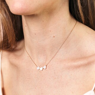Triple Heart Pendant Necklace in Gold