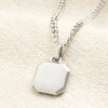 Men's Stainless Steel Plaque Necklace 