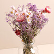 Close Up of Raspberry Ripple Dried Flower Bouquet