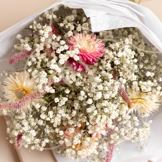 Close Up Close Up of Florence Bridal Dried Flower Bouquet