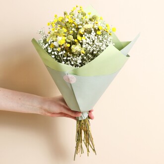 Lemon Fizz Dried Flower Bouquet