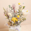 Close Up of Luxury Dried Flower Bouquet in a Gift Bag