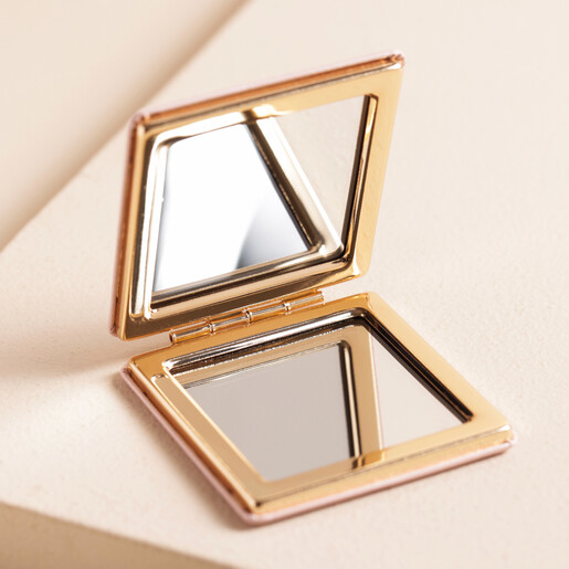 Pink Shells Compact Mirror Pink Shells Compact Mirror on a neutral background