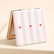 Personalised Name Striped Compact Mirror