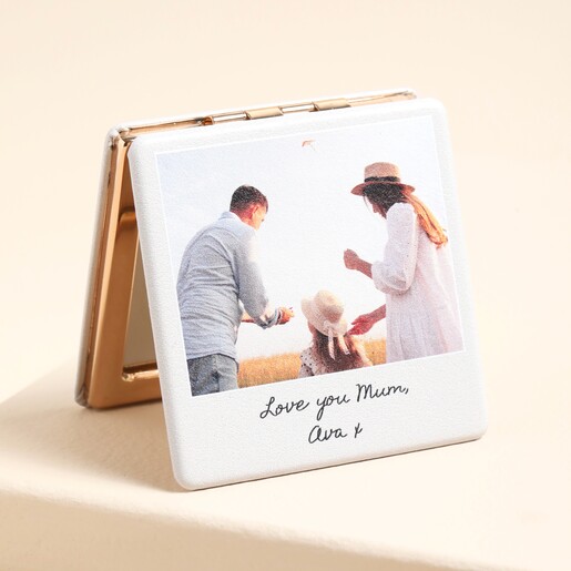 Personalised Photo and Message Compact Mirror