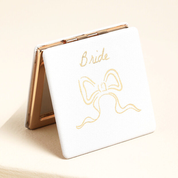 Wedding Bride Bow Compact Mirror Wedding Bride Bow Compact Mirror