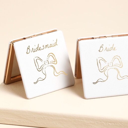 Wedding Bride Bow Compact Mirror Wedding Bride Bow Compact Mirror