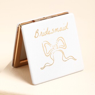 Bridesmaid Bow Wedding Compact Mirror