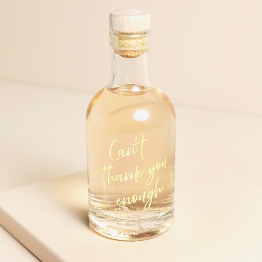 A 200ml 37.5% ABV bottle of pink gin