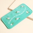 Personalised Turqouise Velvet Spring Flower Glasses Case