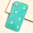 Turqouise Velvet Spring Flower Glasses Case