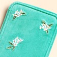 Turqouise Velvet Spring Flower Glasses Case