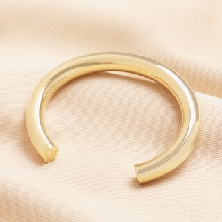 Thick Chunky Open Torque Bangle in Gold