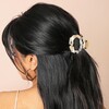 Oval Tortoiseshell Hair Claw on neutral background