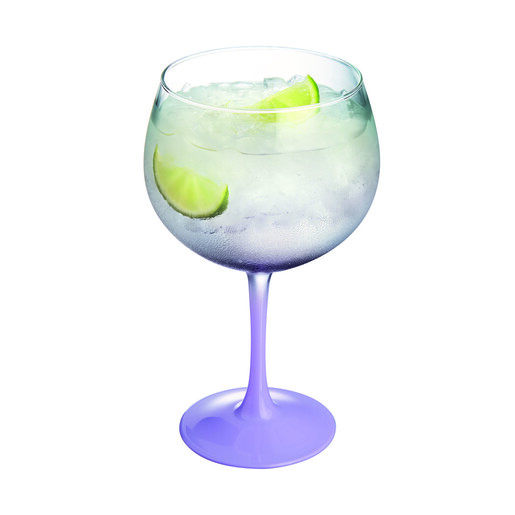 purple stem cocktail glass