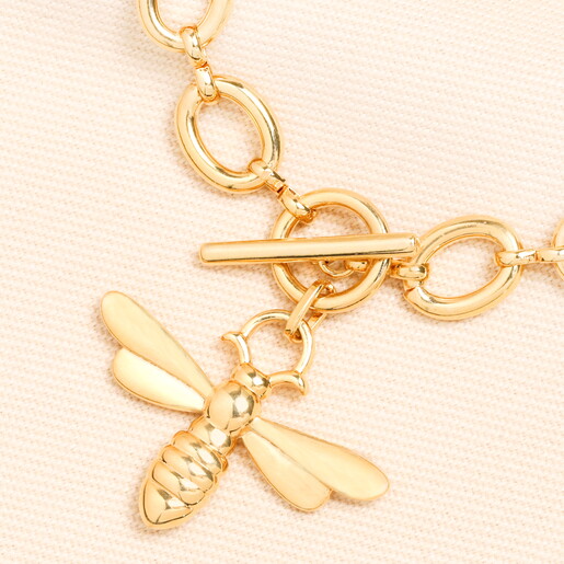 oversized bee charm in gold