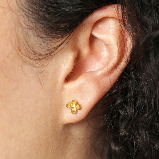 Buttercup Crystal Stud Earrings in Gold