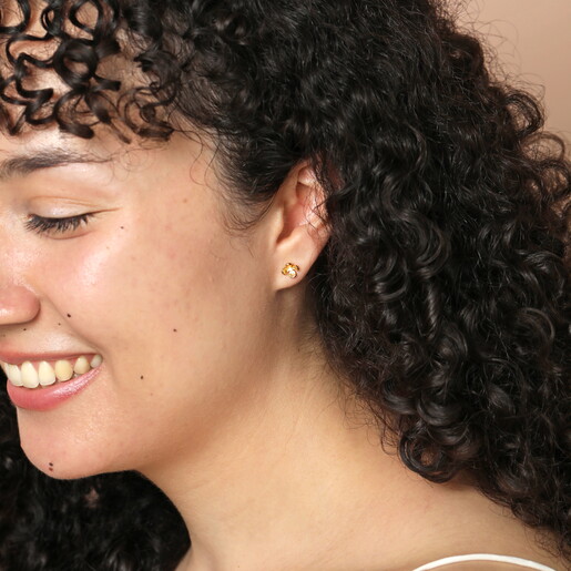 Buttercup Crystal Stud Earrings in Gold
