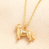 dog inspired pendant necklace in gold