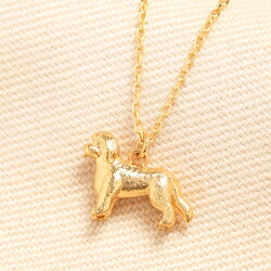 Cockapoo Pendant Necklace in Gold