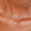 dog inspired pendant necklace in gold