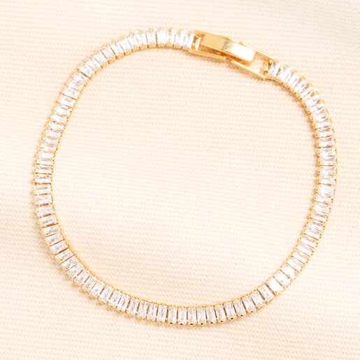 A Sleek and Timeless Sparkly Crystal Bracelet Ideal for Stacking