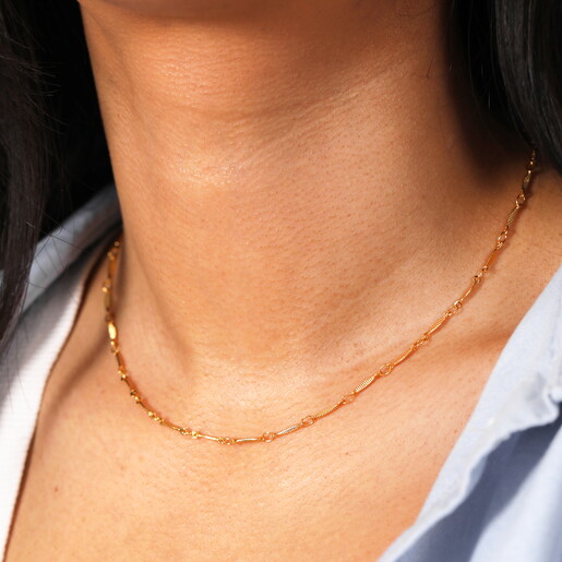 Fish Chain Necklace in Gold