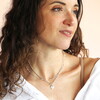textured chain necklace in silver