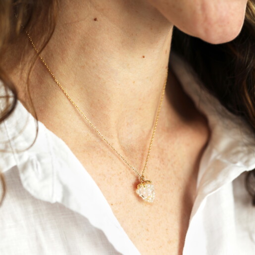 strawberry pendant necklace