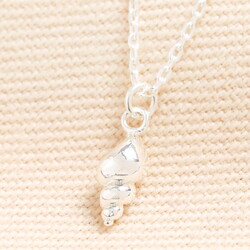 Mini Conch Shell Pendant Necklace in Silver