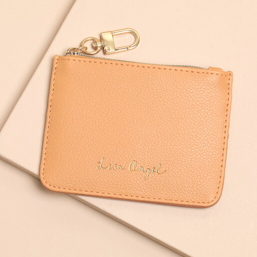 vegan card holder in nude