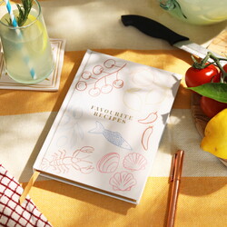 Cream Linen Favourite Recipes Cookbook Journal