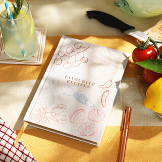 Cream Linen Favourite Recipes Cookbook Journal