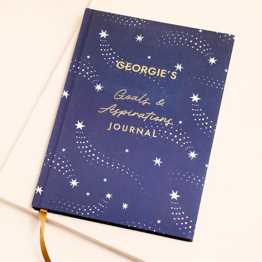 celestial personalised notebook in navy
