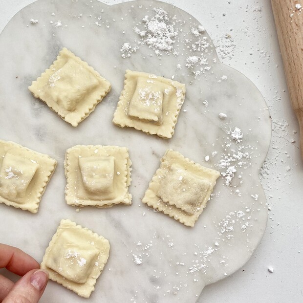 Choc On Choc White Chocolate Ravioli