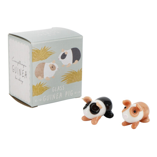 glass guinea pigs in beige or black