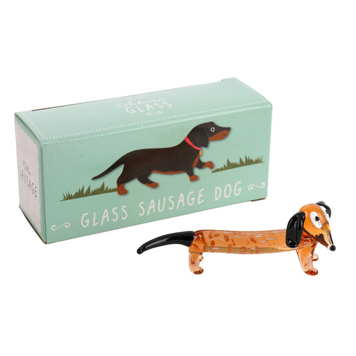 sausage dog with blue packaging