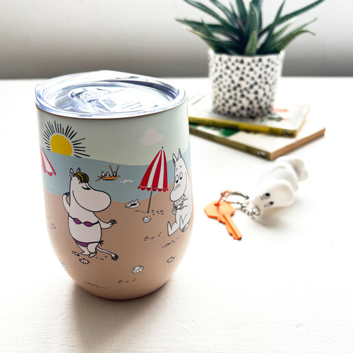 beach travel keep cup with moomin design