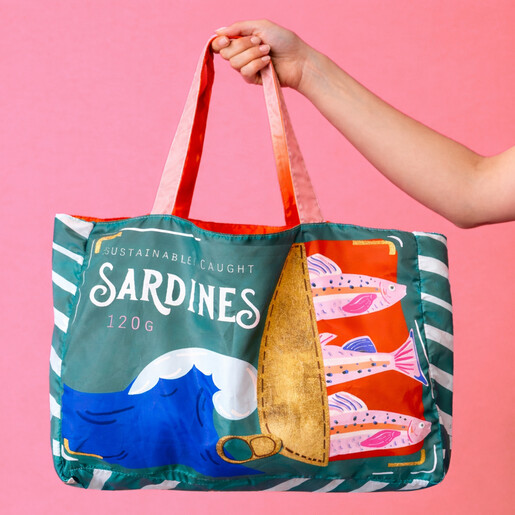 colourful shopper with pouch
