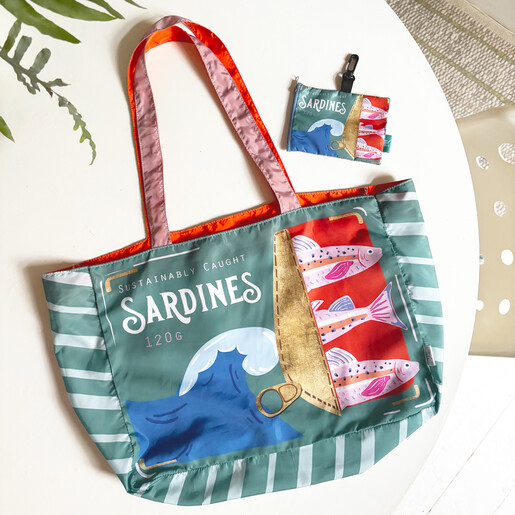 sardine design eco-friendly shopper