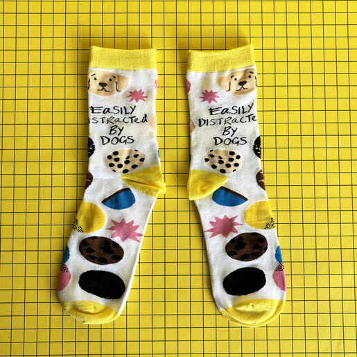 bamboo socks with abstract design in white