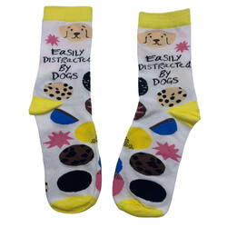 House of Disaster Small Talk 'Distracted By Dogs' Socks