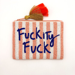 House of Disaster 'F***kity F**k' Beaded Pouch